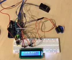 A video of a fingerprint activated door lock circuit.
