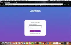 A video of the LabMatch solution finding good lab matches based on a user's research interests.