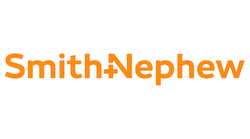 Smith + Nephew logo spelled in orange lettering.